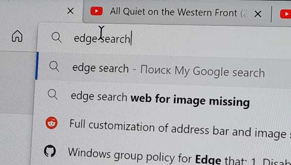 Full customization of address bar and image search engines in Microsoft Edge on Windows