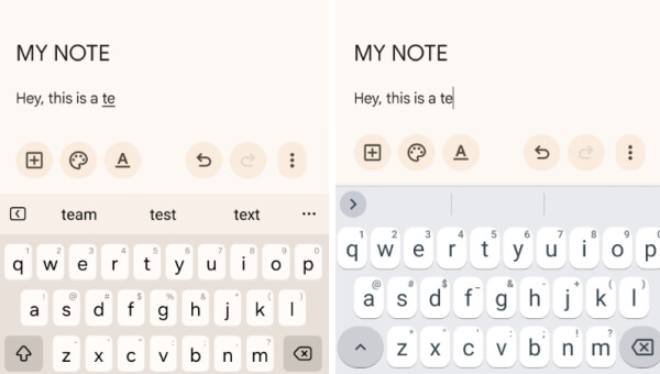 HeliBoard keyboard doesn't show suggestions in Google Keep