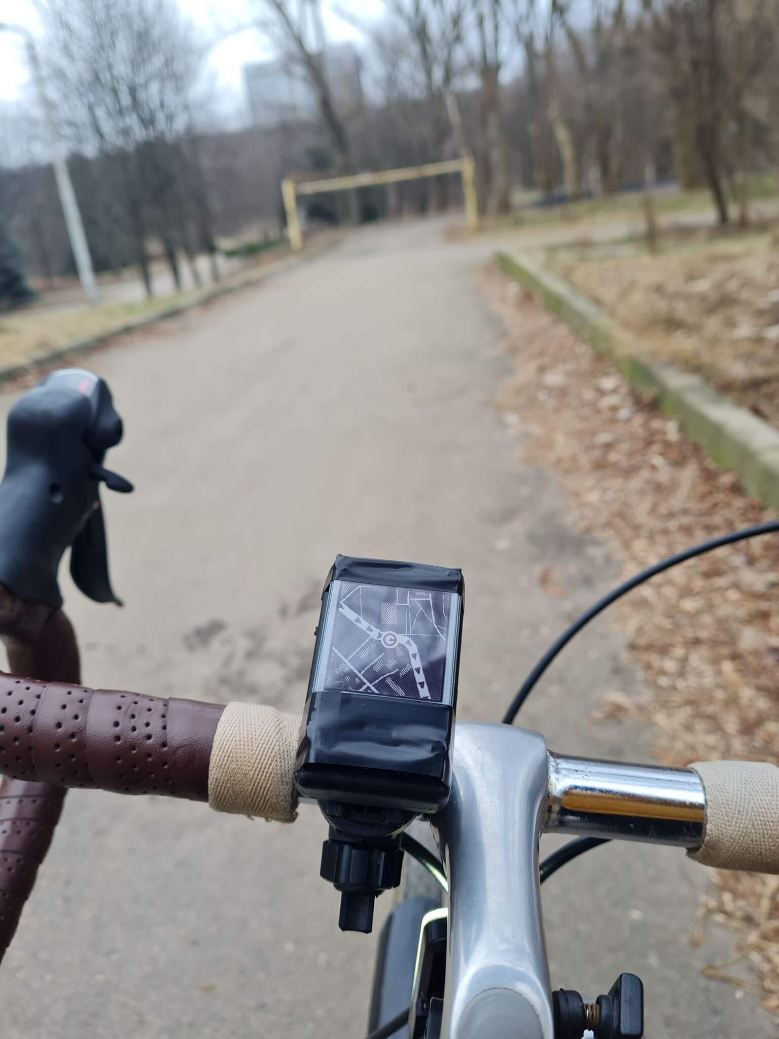 On a bike